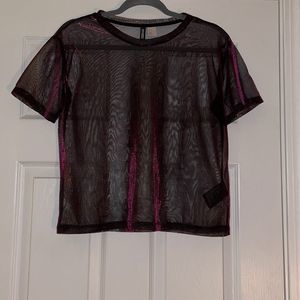 🌴🌴🌴Sheer Purple and Black Tee